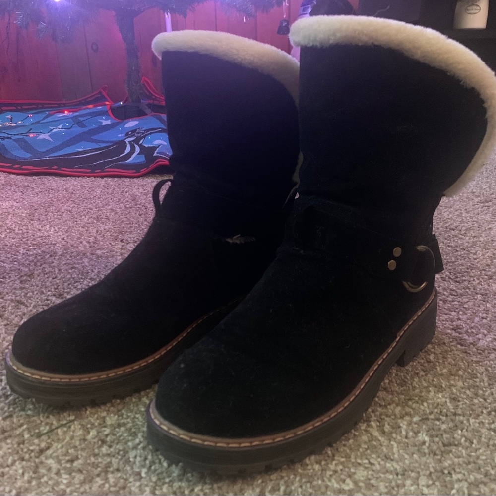 Fur-lined Black Winter Boots
